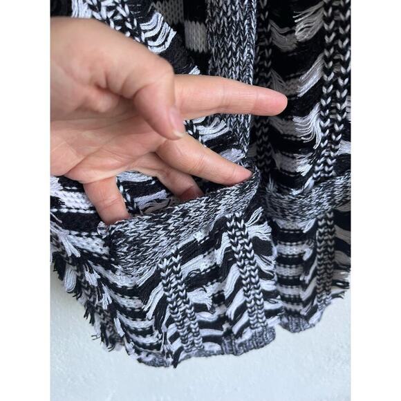 Anthropologie Endless Rose Woman Black/ White Open Front Cardigan, Size … - Picture 4 of 10